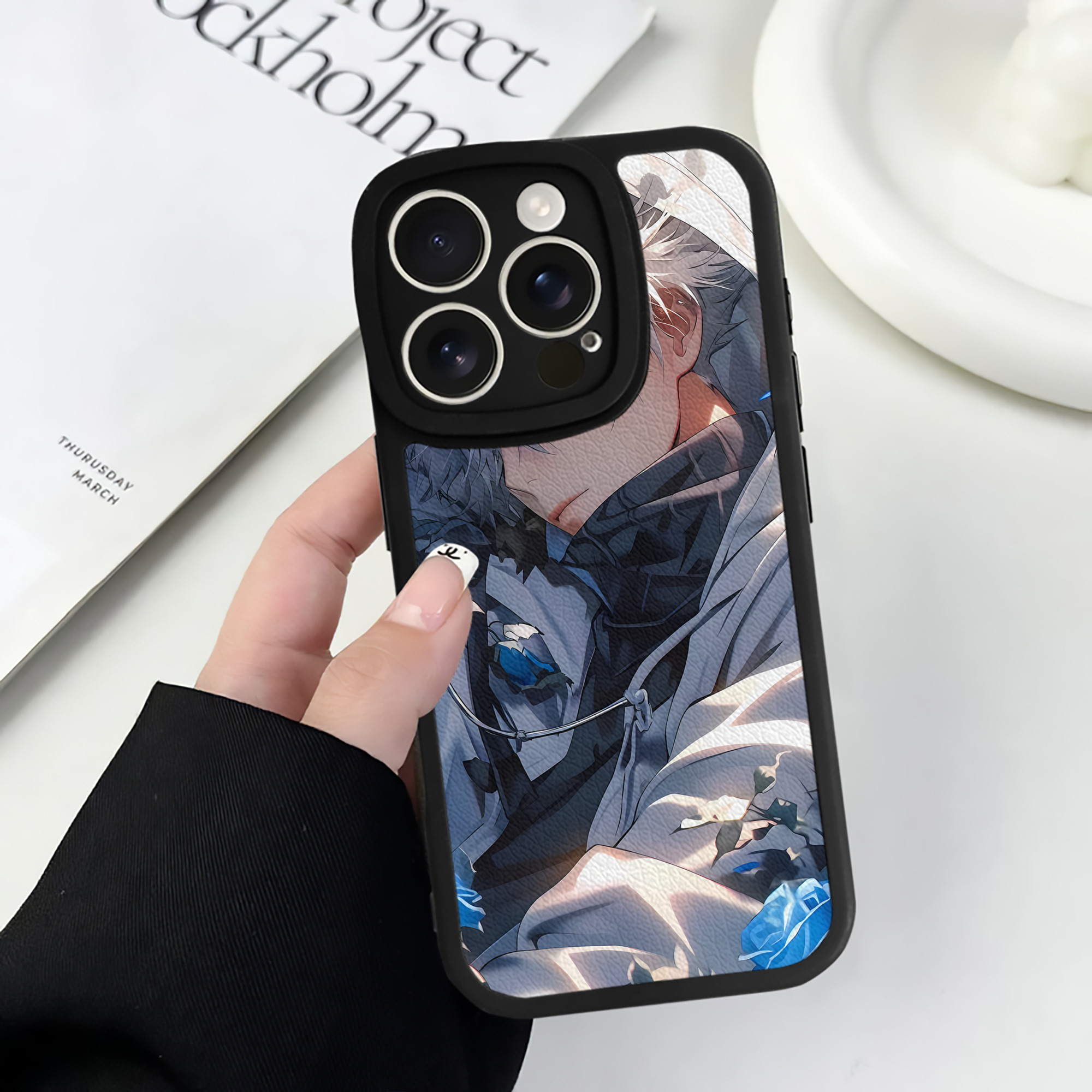（画像用） 呪術廻戦 Jujutsu Kaisen 【iPhone 16シリーズ対応】シリコンスマホケース（レザー調） 材質：シリコン